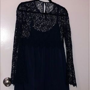 Zara Navy Blue Lace dress 👗
